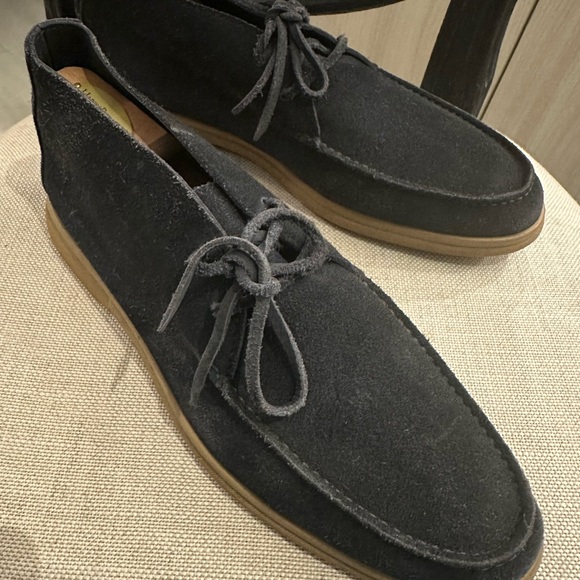 Brunello Cucinelli mid top desert boots in Navy Suede - Picture 3 of 8